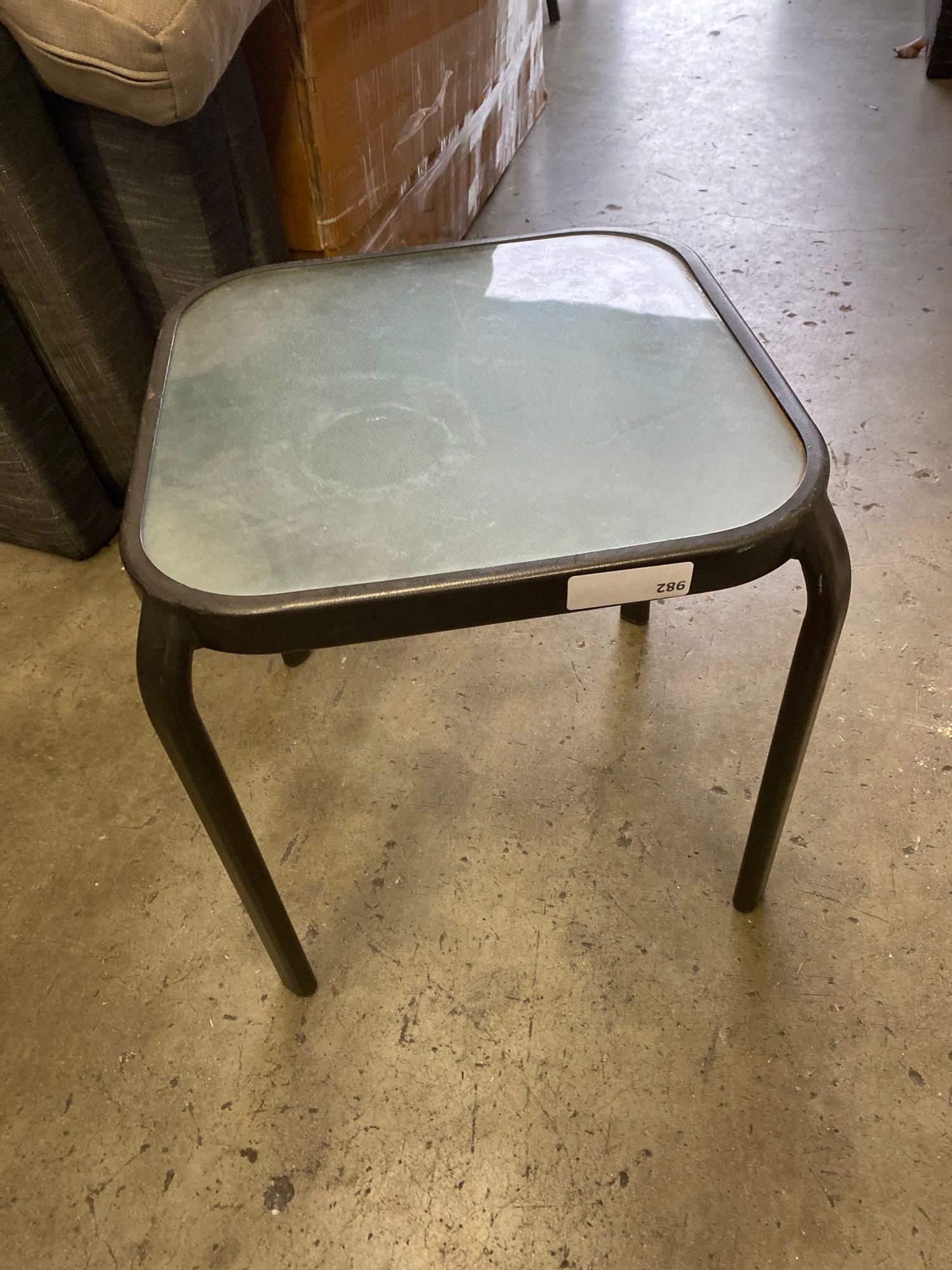 Black Outdoor Side Table (1 of 2)