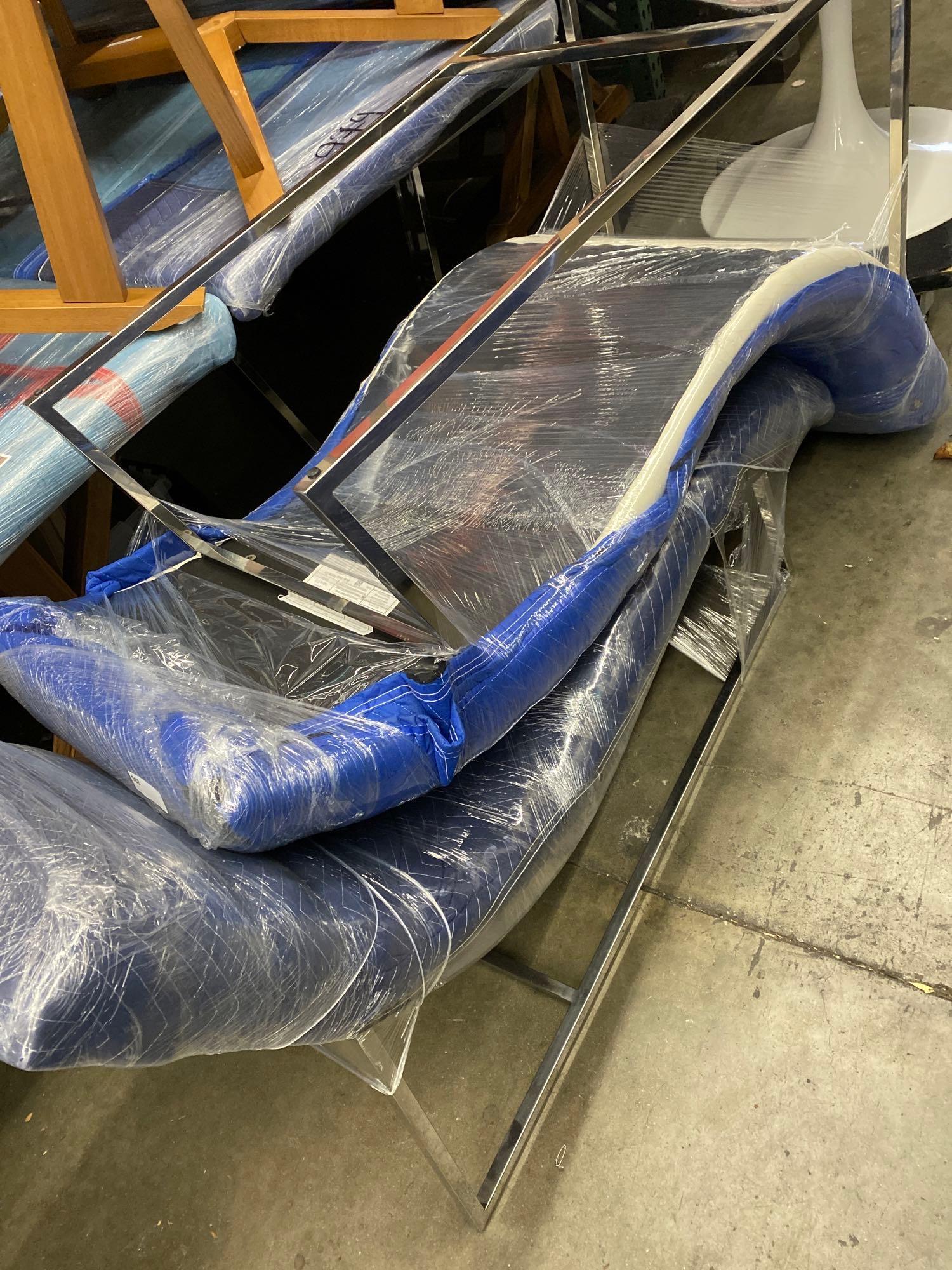 Pair Grey Diamond Sofa Bardot Chaise Lounge Chairs (1 of 3)