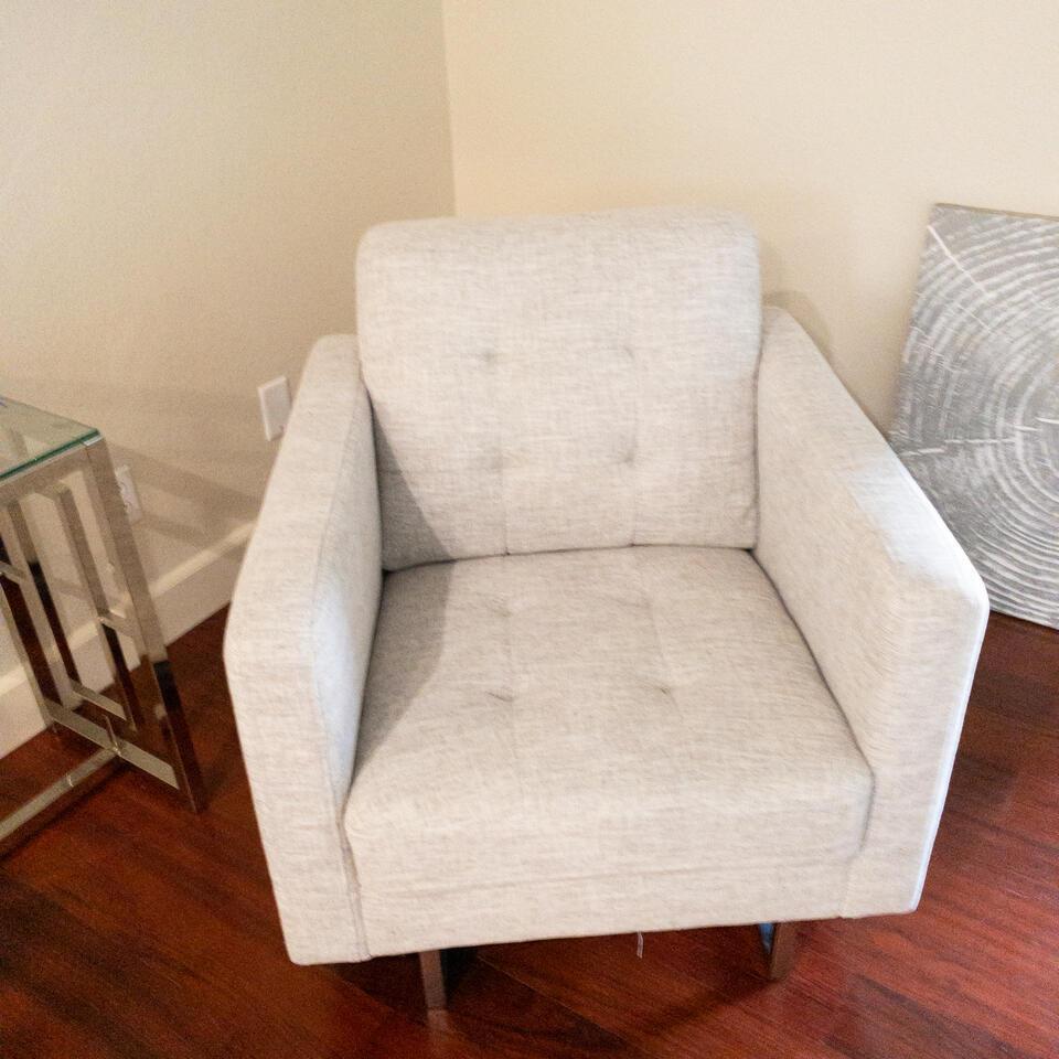 Light Gray Diamond Sofa Opus Arm Chair (1 of 3)