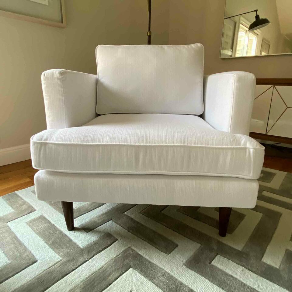 Pair White Modway Agile Armchairs Or Accent Chairs. (1 of 3)