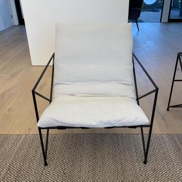 White Fabric Accent Chair (1 of 4)