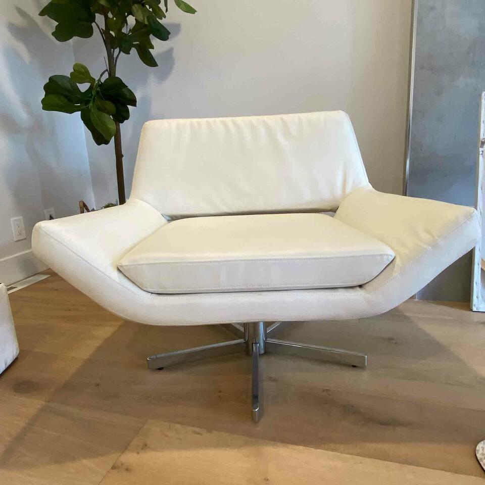 Pair Of White And Silver Accent Chairs (1 of 4)