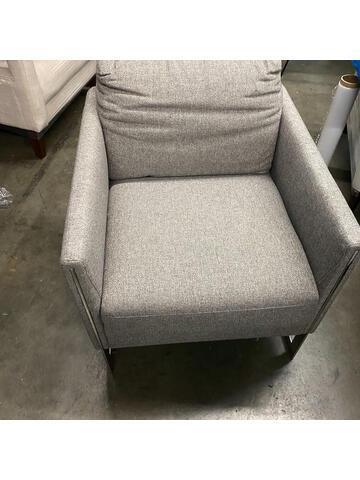 Pair Gray Fabric Arm Chairs (1 of 3)