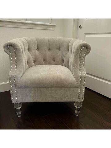 Gray Upholstered Armchair (1 of 4)