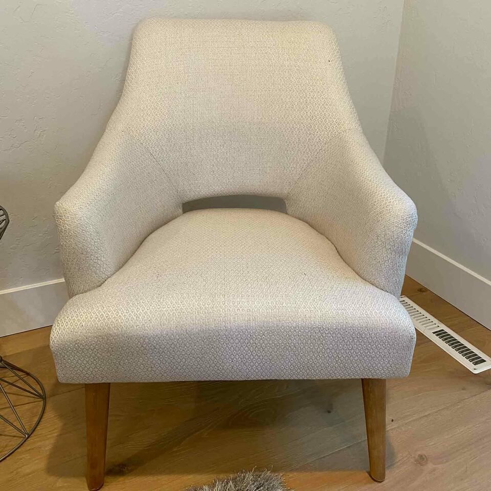 Pair Beige Uttermost Dree Accent Chairs (1 of 5)