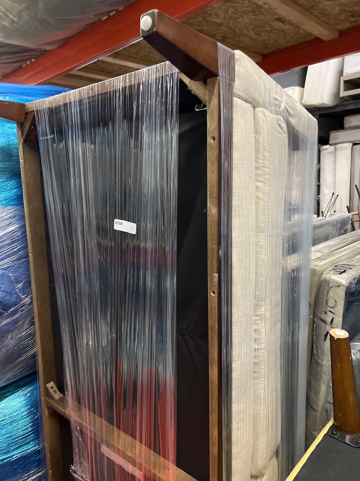 Grey Fabric Sofa: grey fabric sofa This will be a two (2) day sale Wed & Thr Jan 18th & 19th. Online only. Online only.All items sold as is where is. There are No guarantees to functionality, condition, or fitness for 
