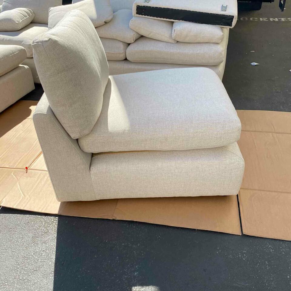 2 Diamond Sofa Beige Arcadia Sectional Armless Chairs (1 of 3)