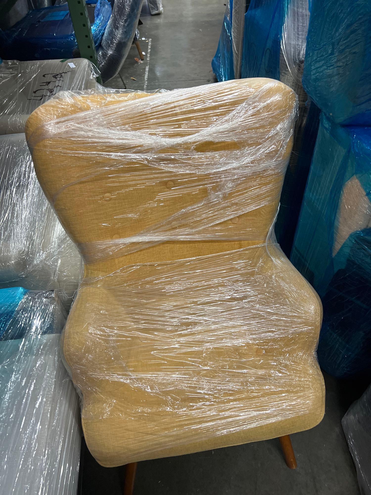 Yellow Upholstered Armchair (1 of 1)