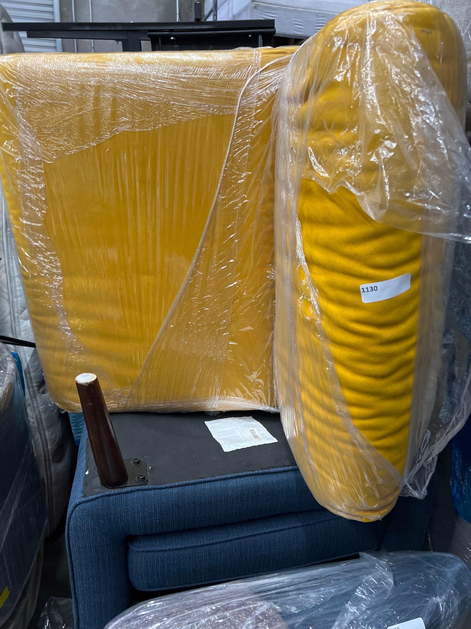 Yellow Upholstered Accent Chair (1 of 1)