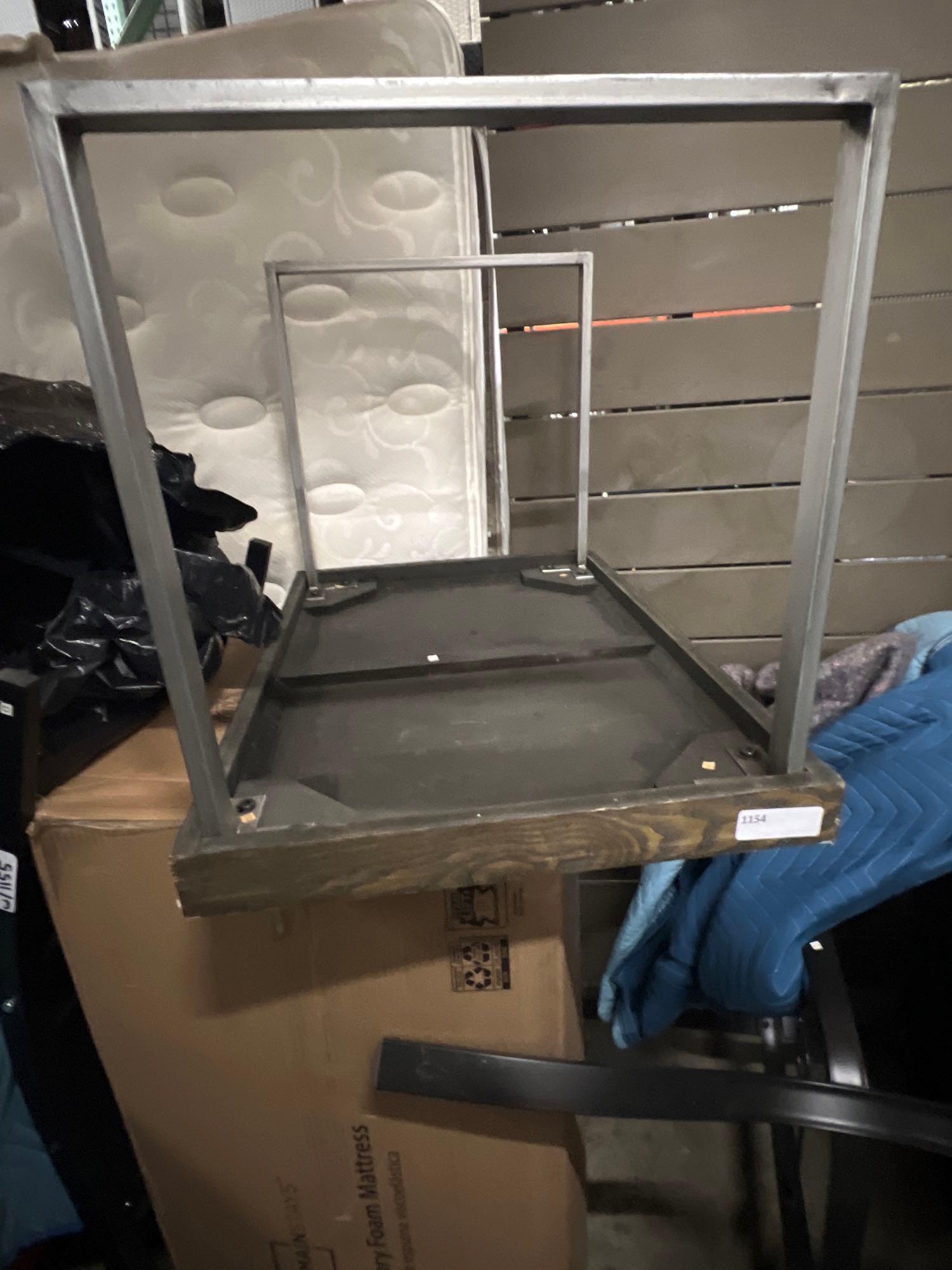 Wood And Metal Side Table (1 of 1)