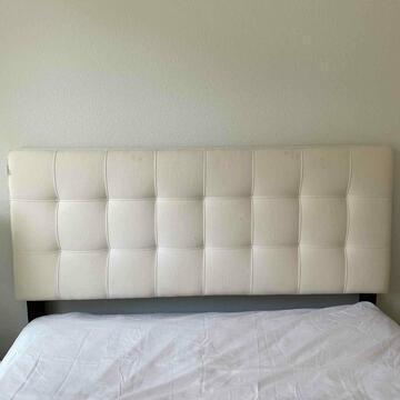 Beige Upholstered Headboard, Full (1 of 3)