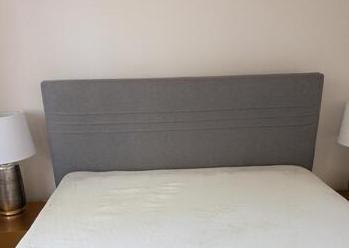 Gray Upholstered Headboard (1 of 2)