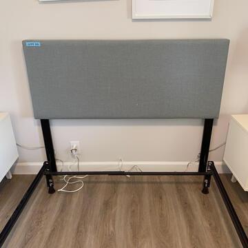 Gray Upholstered Headboard, Full (1 of 3)