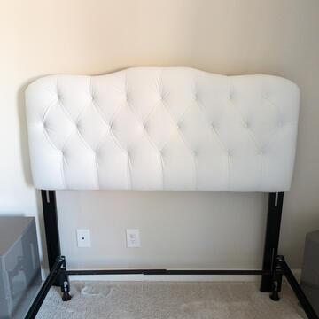 White Tufted Headboard, Full (1 of 2)