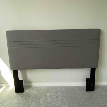 Gray Upholstered Headboard (1 of 2)