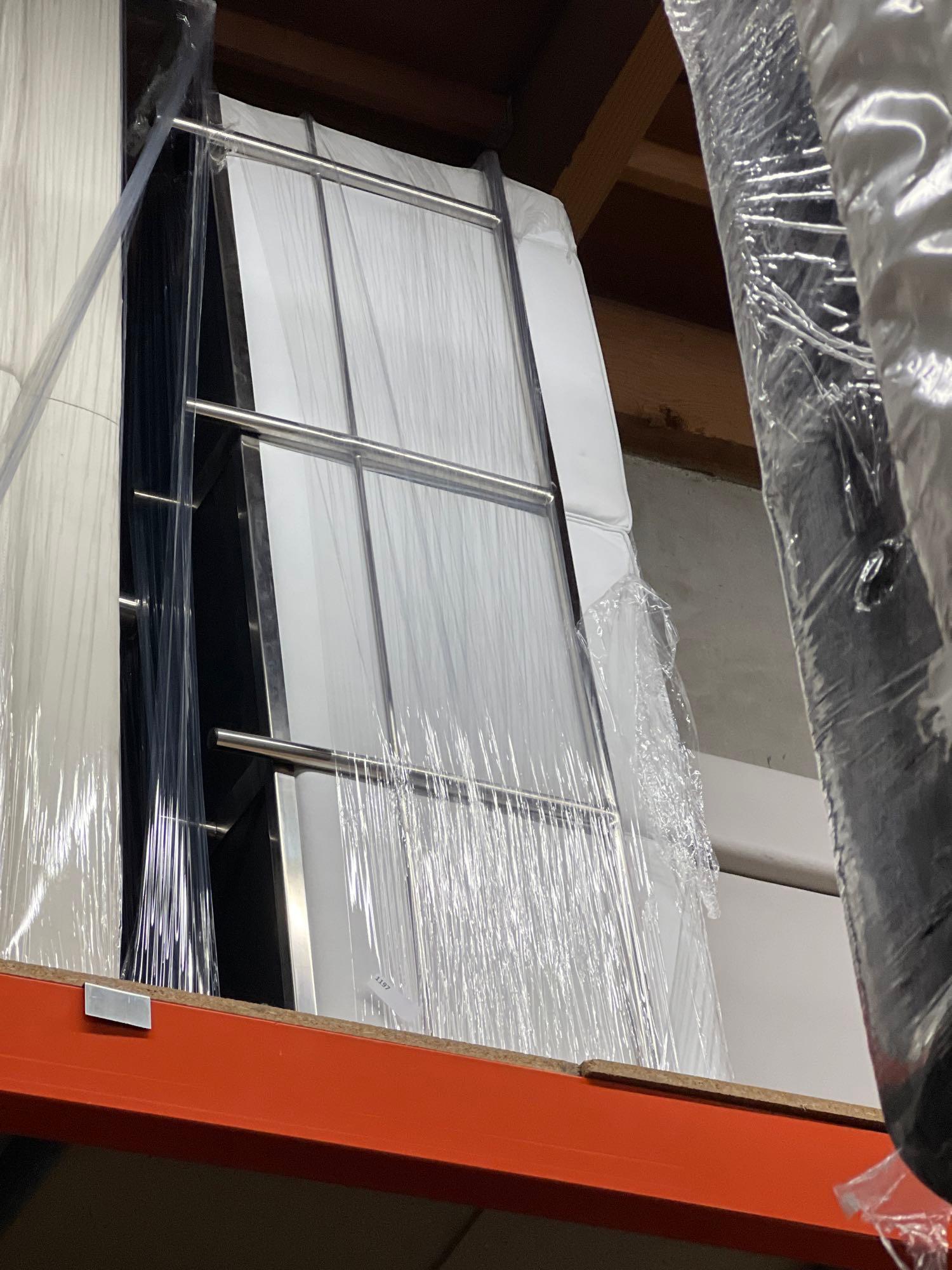 White And Chrome Sofa: White And Chrome Sofa This will be a two (2) day sale Wed & Thr Jan 18th & 19th. Online only. Online only.All items sold as is where is. There are No guarantees to functionality, condition, or fitness