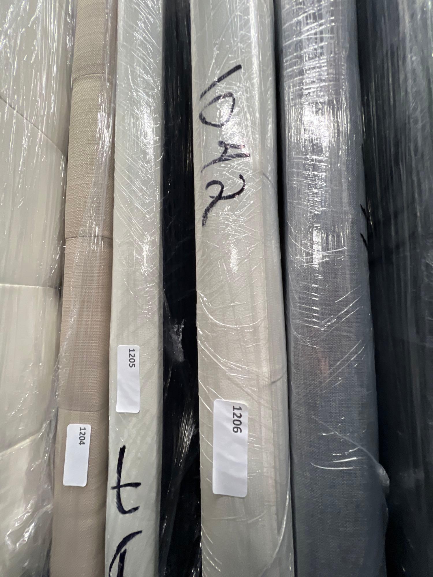 Beige Upholstered Twin Headboard (1 of 2)