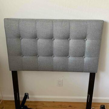 Gray Tufted Twin Headboard (1 of 2)