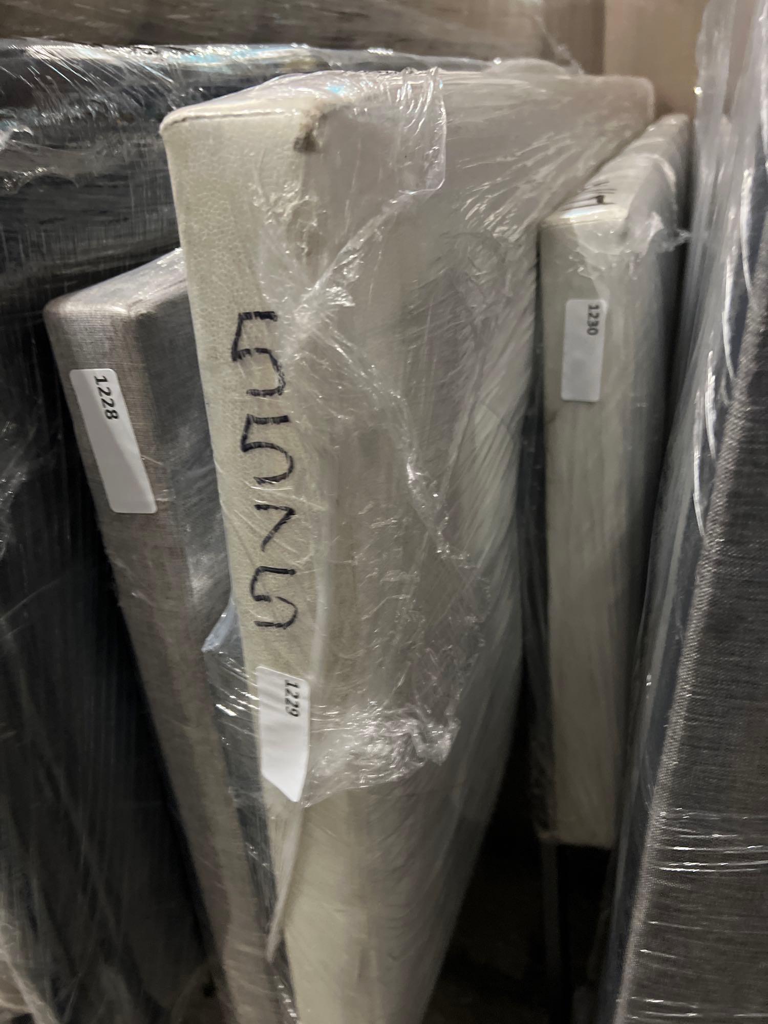 Upholstered Headboard: upholstered headboard This will be a two (2) day sale Wed & Thr Jan 18th & 19th. Online only. Online only.All items sold as is where is. There are No guarantees to functionality, condition, or fitness