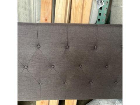 Grey Tufted Queen Headboard (1 of 2)