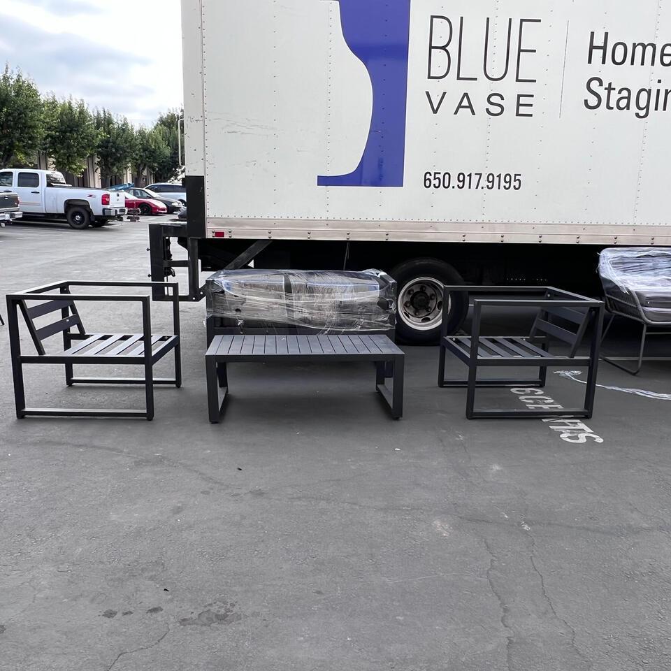 Black Outdoor Patio Set (1 of 4)