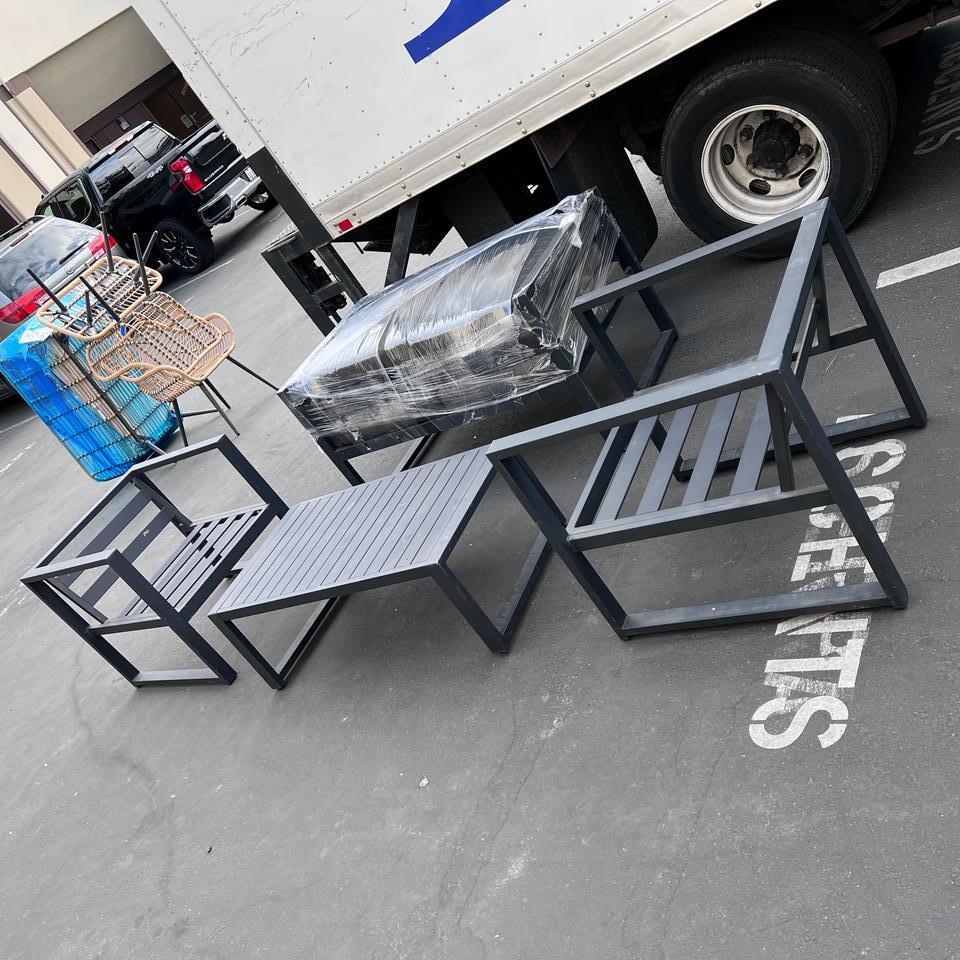 Black Outdoor Patio Set (1 of 2)