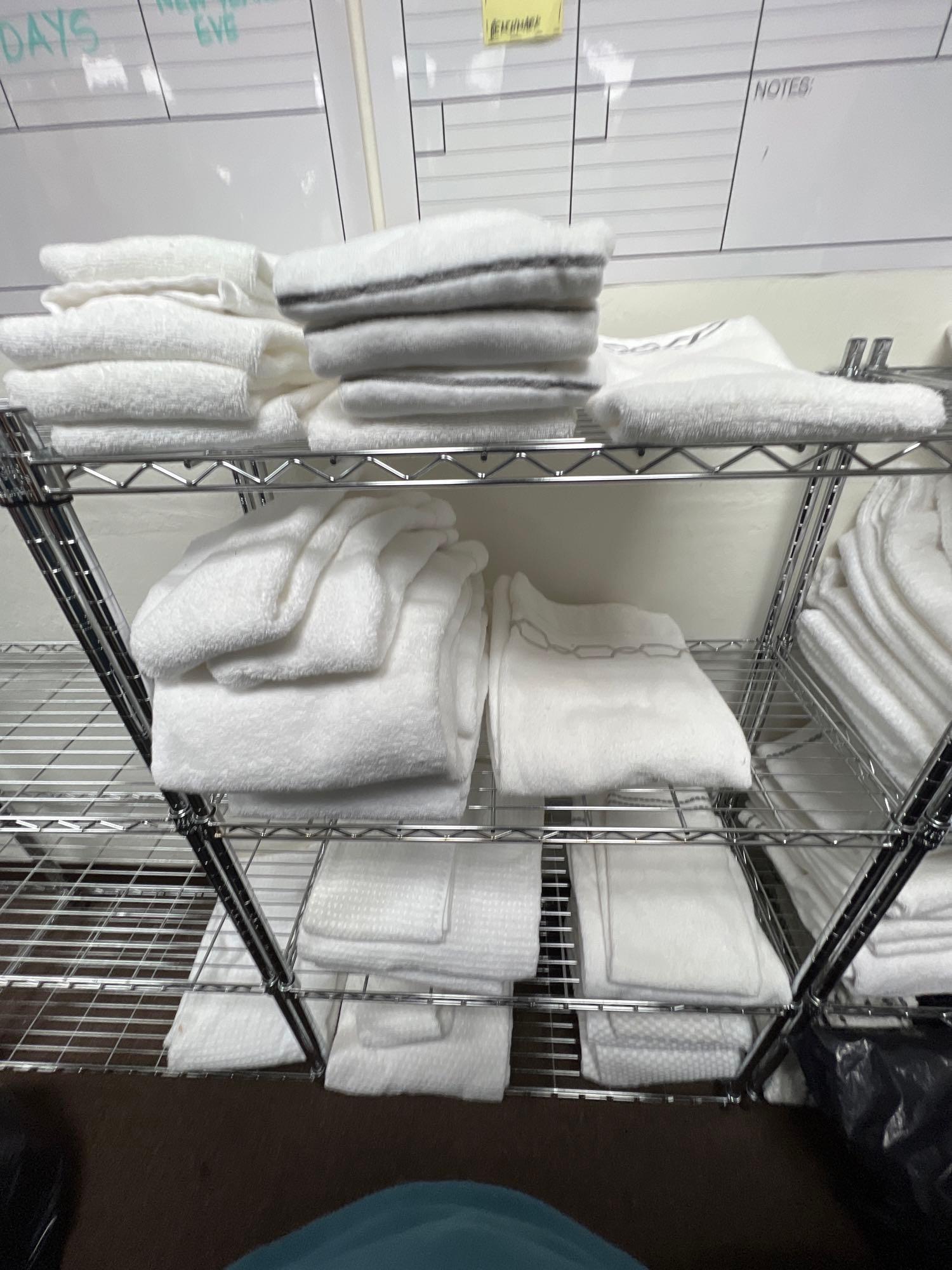 Lot White Towels & Hand Towels: Lot White Towels & Hand Towels This will be a two (2) day sale Wed & Thr Jan 18th & 19th. Online only. Online only.All items sold as is where is. There are No guarantees to functionality, condition, o