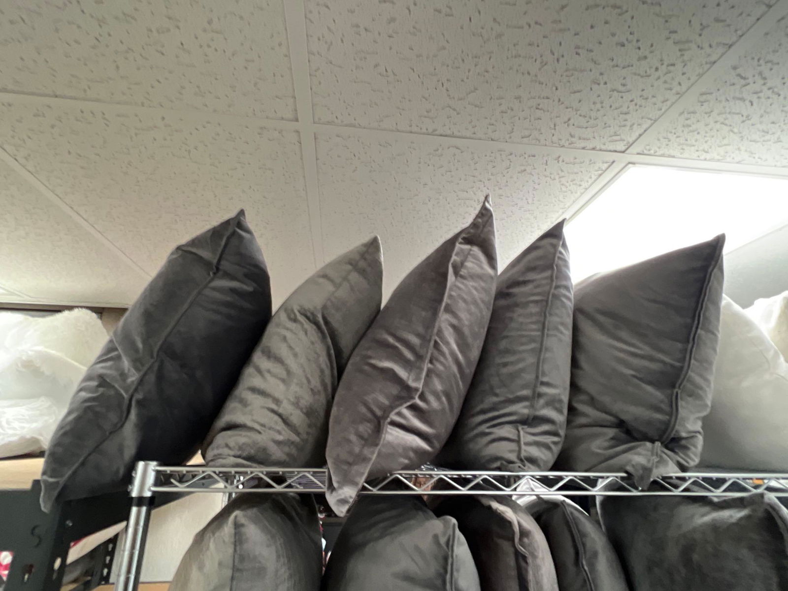 Lot 5 GreyThrow Pillows (1 of 2)