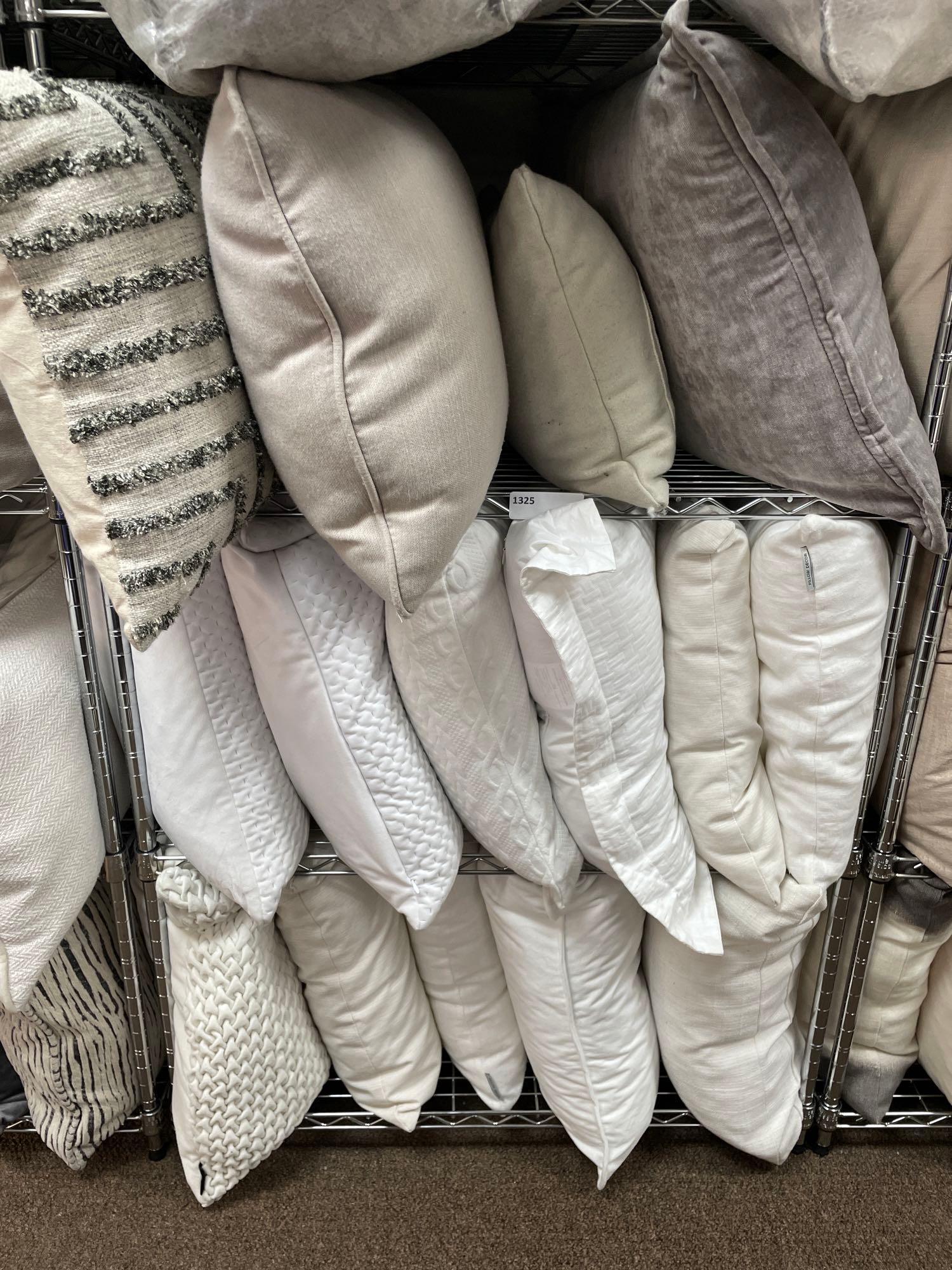 Large Lot Beige & White Throw Pillows (1 of 1)