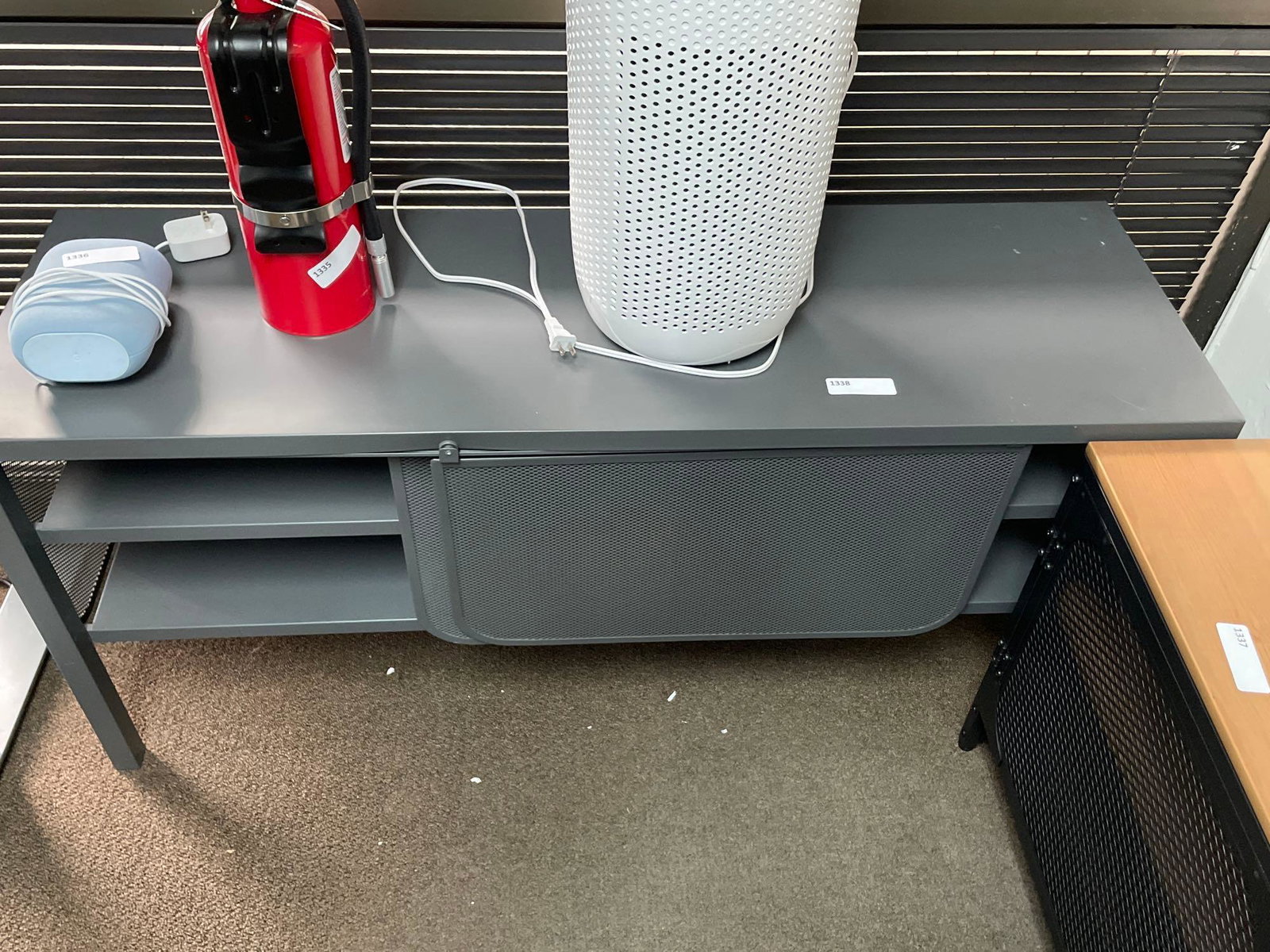 Metal Console: metal console This will be a two (2) day sale Wed & Thr Jan 18th & 19th. Online only. Online only.All items sold as is where is. There are No guarantees to functionality, condition, or fitness for a p