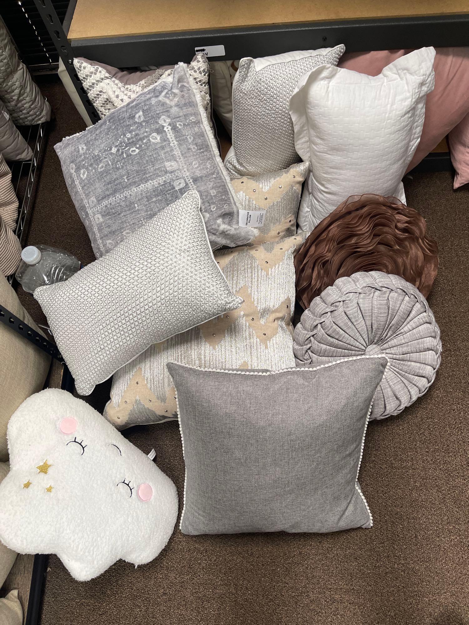 Lot Gray & Tan Throw Pillows (1 of 1)