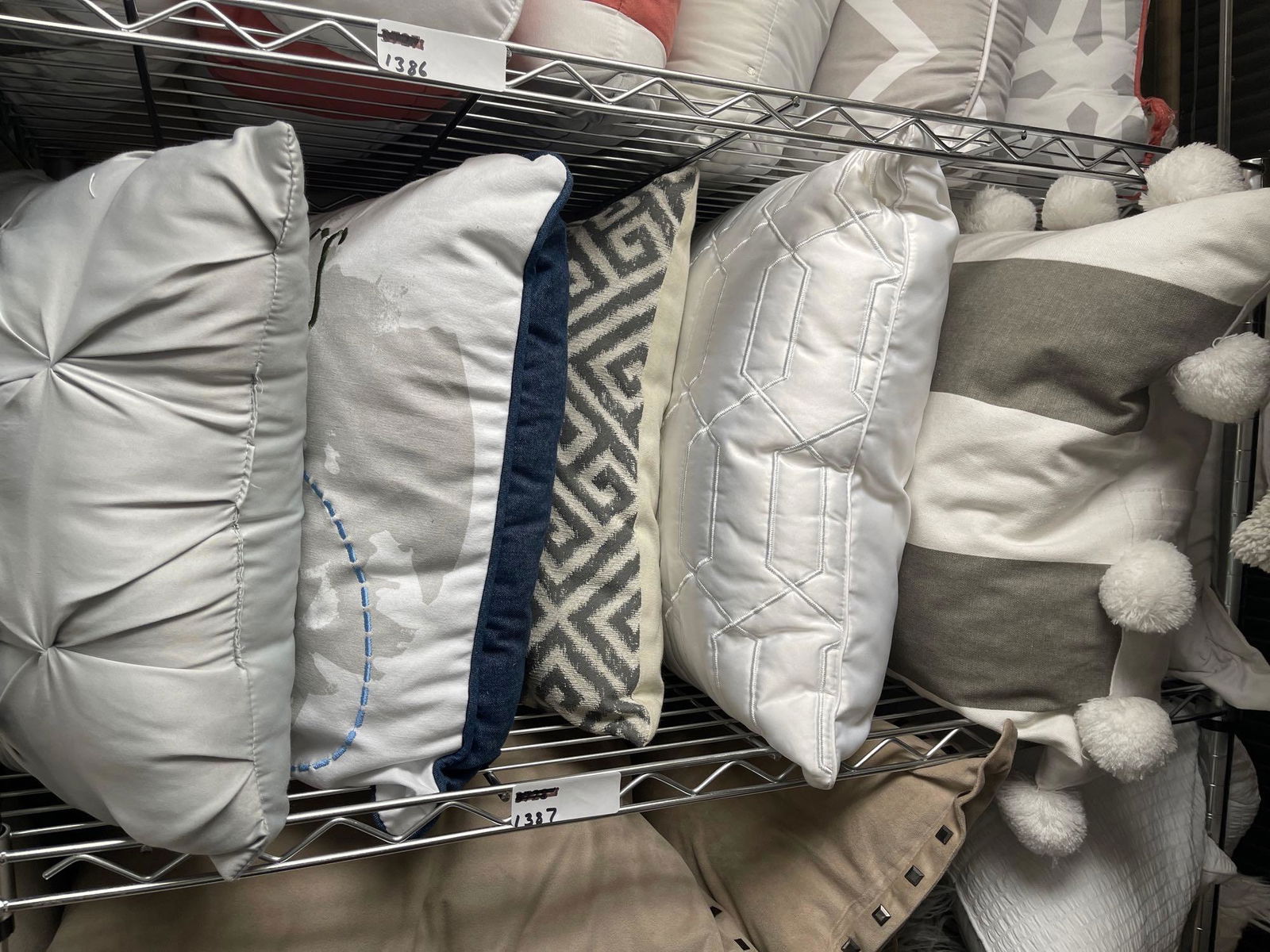Lot Gray & White Throw Pillows (1 of 2)