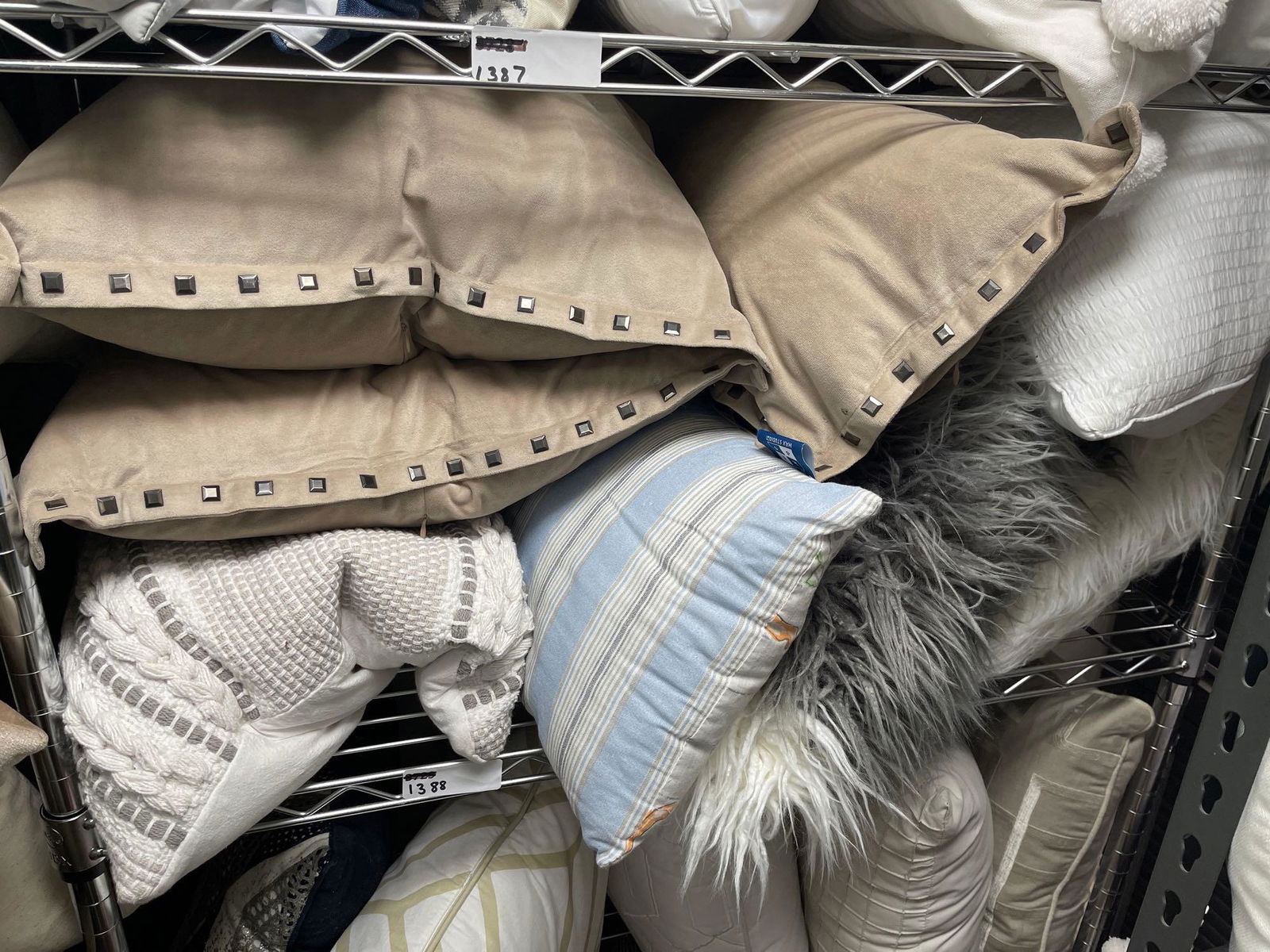 Lot Gray, White, Tan Throw Pillows (1 of 1)