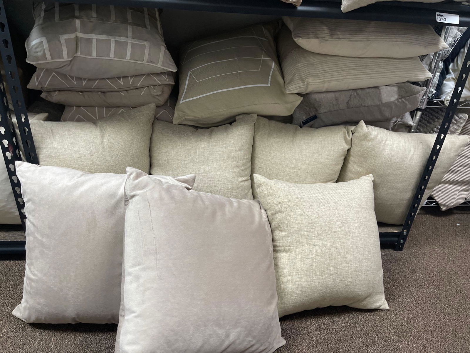 Large Lot Tan & Beige Throw Pillows (1 of 1)