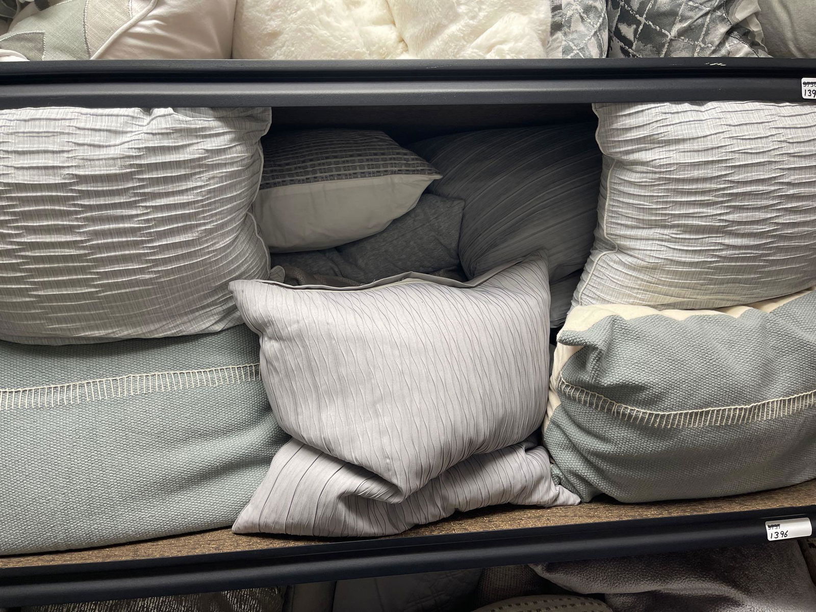 Large Lot Gray & Blue Throw Pillows (1 of 4)