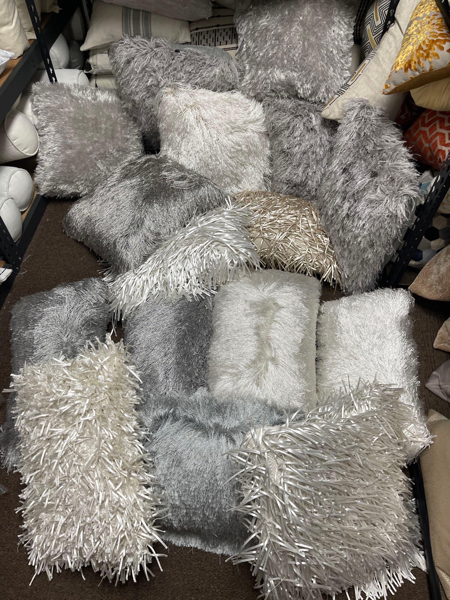 Large Lot Metallic Fringe Throw Pillows (1 of 2)