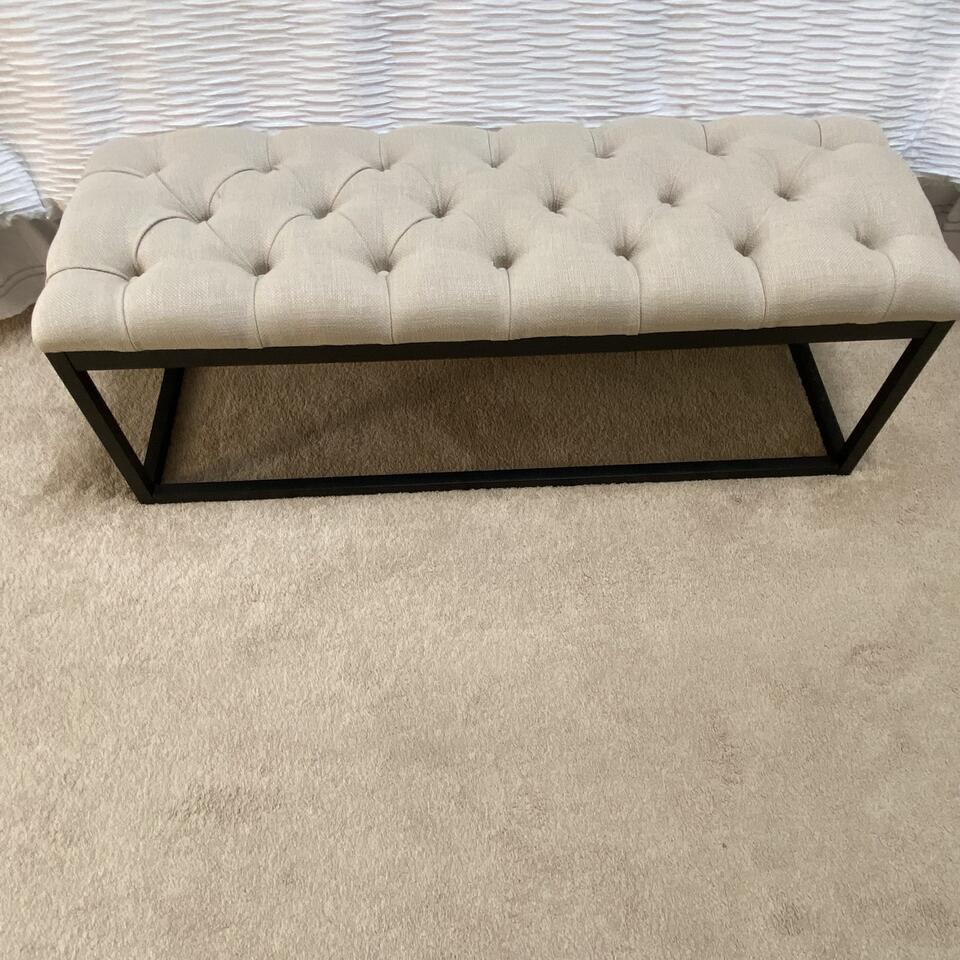 Diamond Sofa Beige Tufted Mateo Bench (1 of 4)