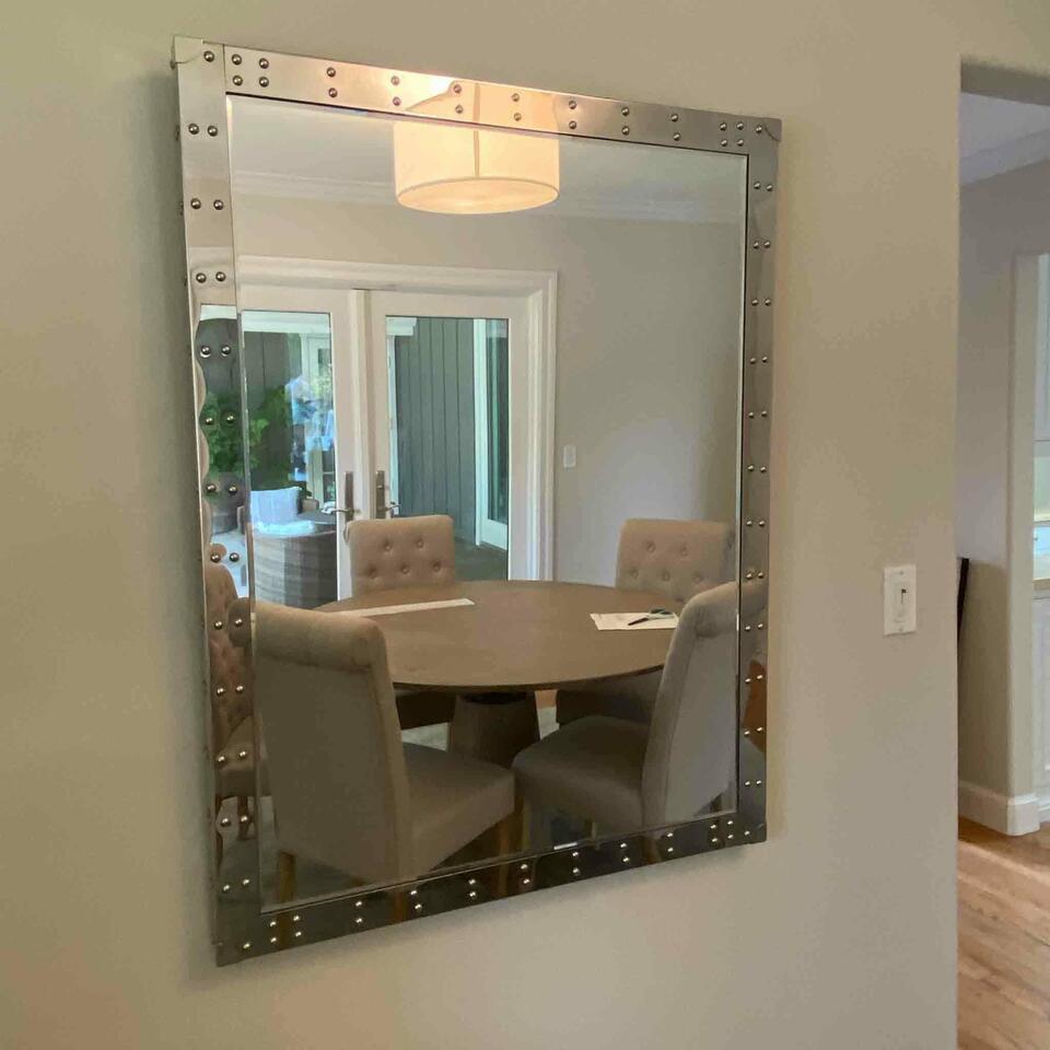 Silver Mirror: Silver Mirror 32x42 535 bot shelf This will be a two (2) day sale Wed & Thr Jan 18th & 19th. Online only. Online only.All items sold as is where is. There are No guarantees to functionality, condition