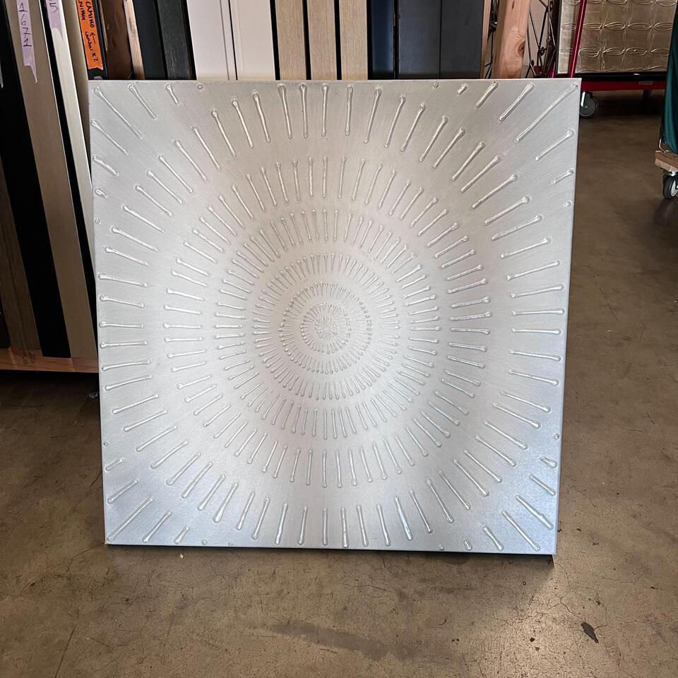 Silver Abstract Art In Relief.: Silver abstract art in relief. This will be a two (2) day sale Wed & Thr Jan 18th & 19th. Online only. Online only.All items sold as is where is. There are No guarantees to functionality, condition, o