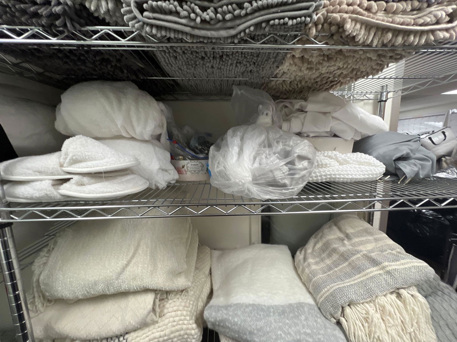 Shelf Bathroom Linens: Shelf bathroom linens This will be a two (2) day sale Wed & Thr Jan 18th & 19th. Online only. Online only.All items sold as is where is. There are No guarantees to functionality, condition, or fitness