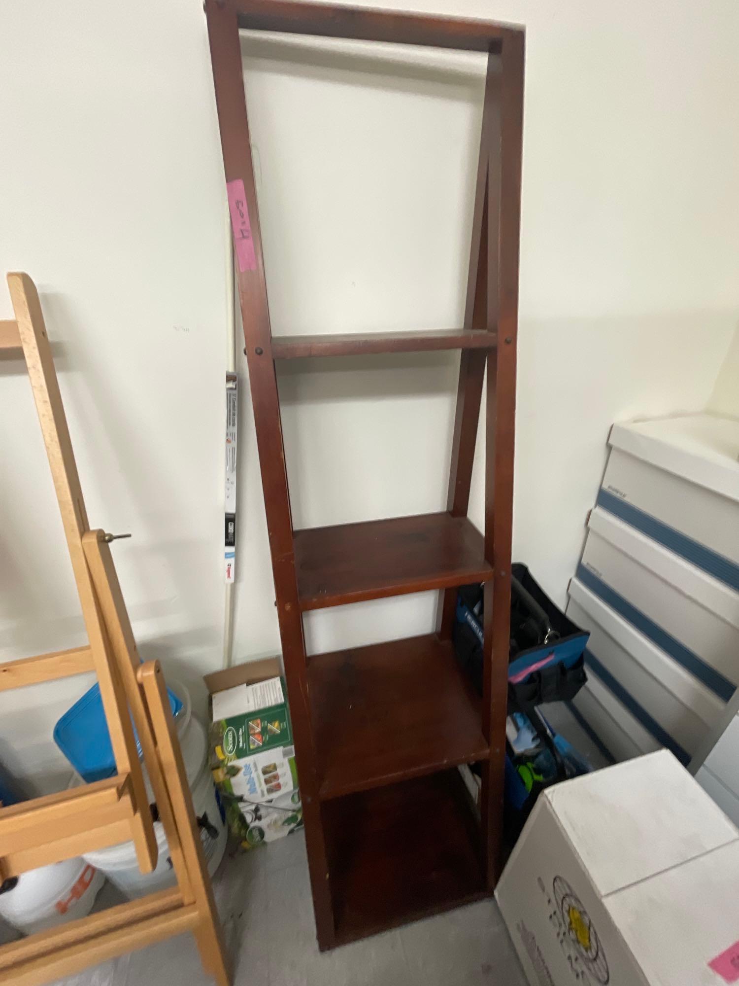 Wooden Shelf: wooden shelf This will be a two (2) day sale Thursday & Friday Jan 19th & 20th. Online only.All items sold as is where is. There are No guarantees to functionality, condition, or fitness for a particu