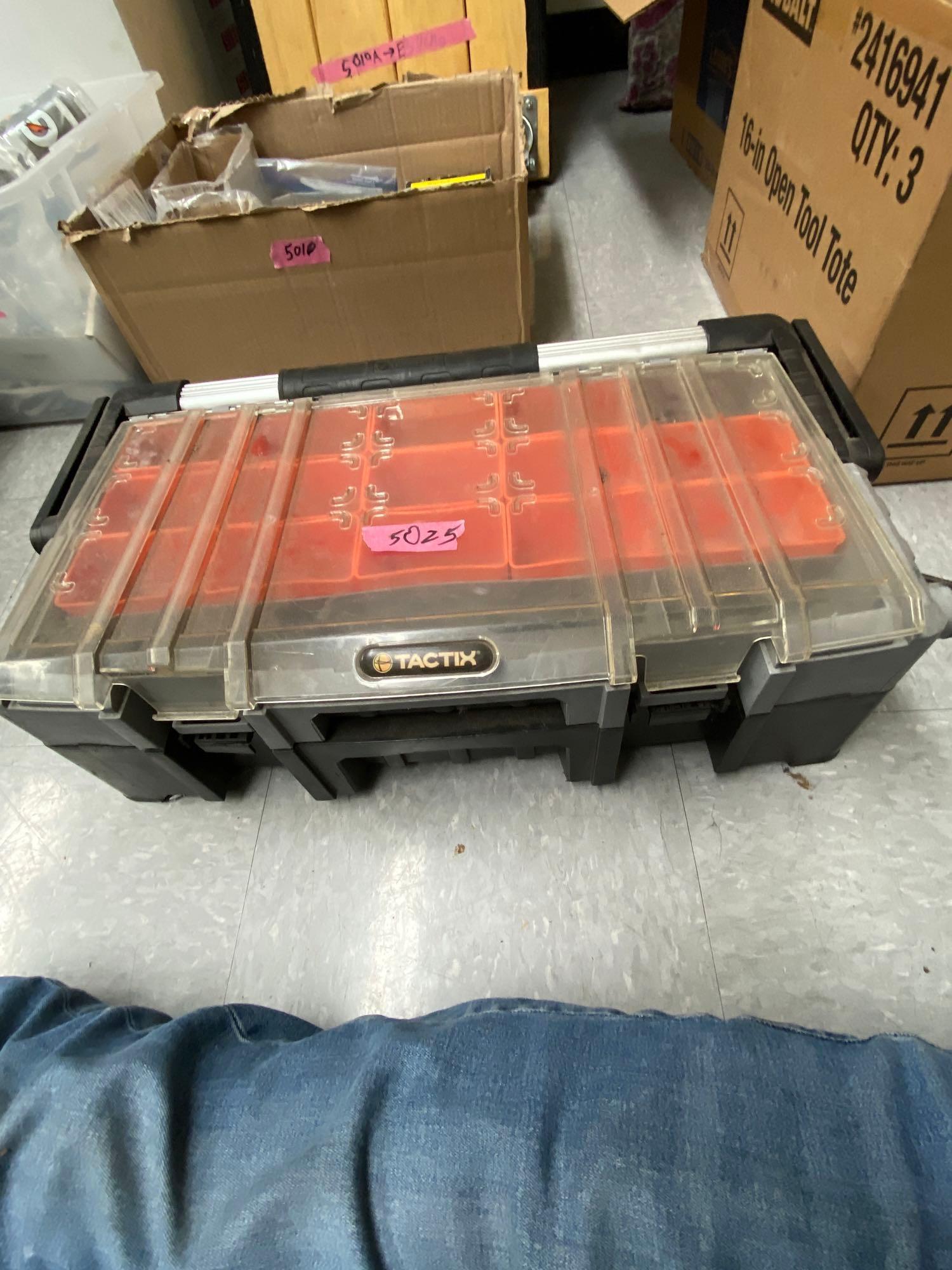 Tool Box: expanding tool box with customizable inserts This will be a two (2) day sale Thursday & Friday Jan 19th & 20th. Online only.All items sold as is where is. There are No guarantees to functionality, con