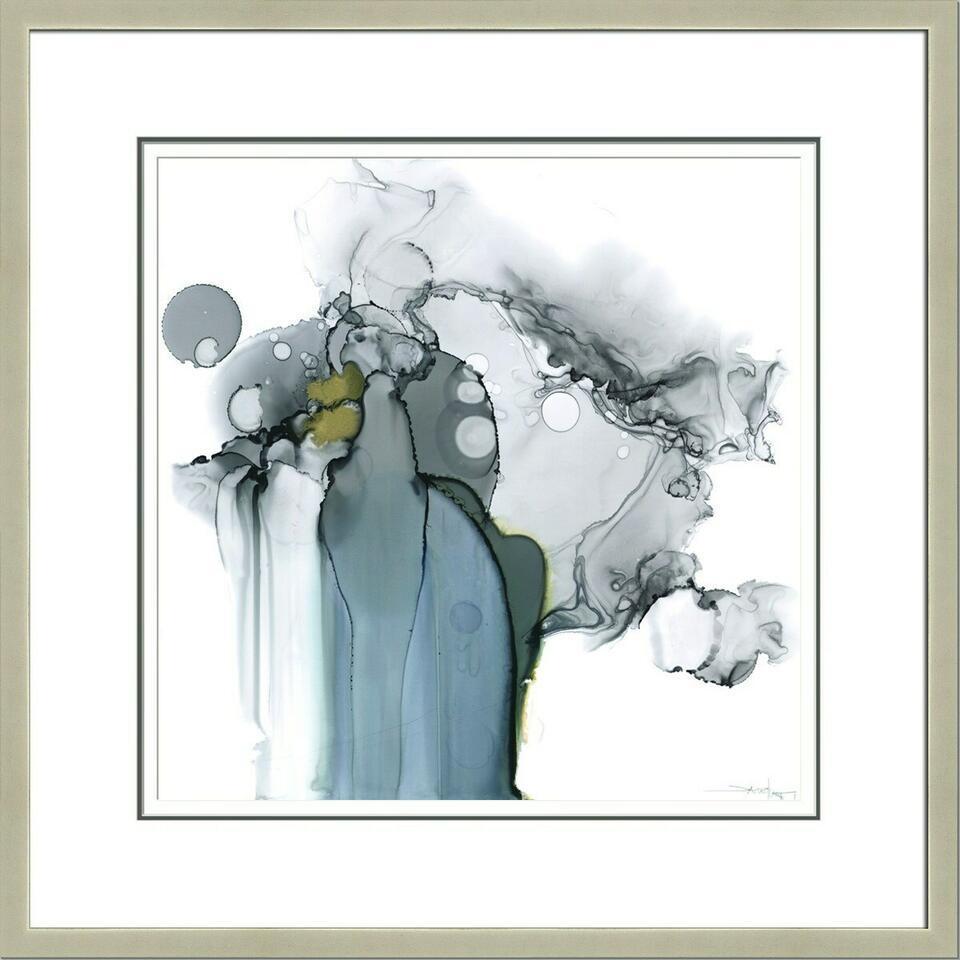 Abstract Blue & Gold Wall Art (1 of 2)