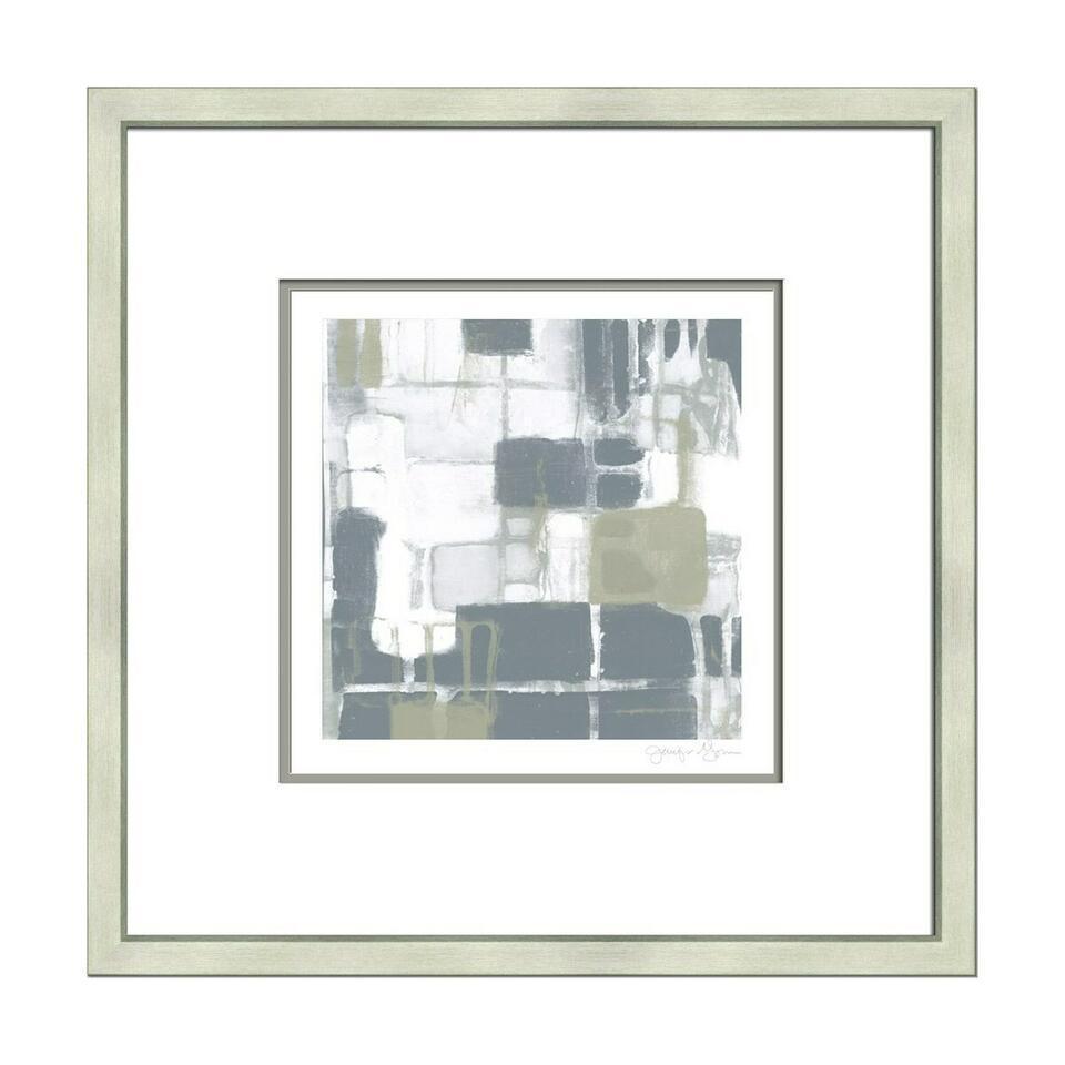 Framed Abstract Wall art, Natural Quadrants II. (1 of 2)