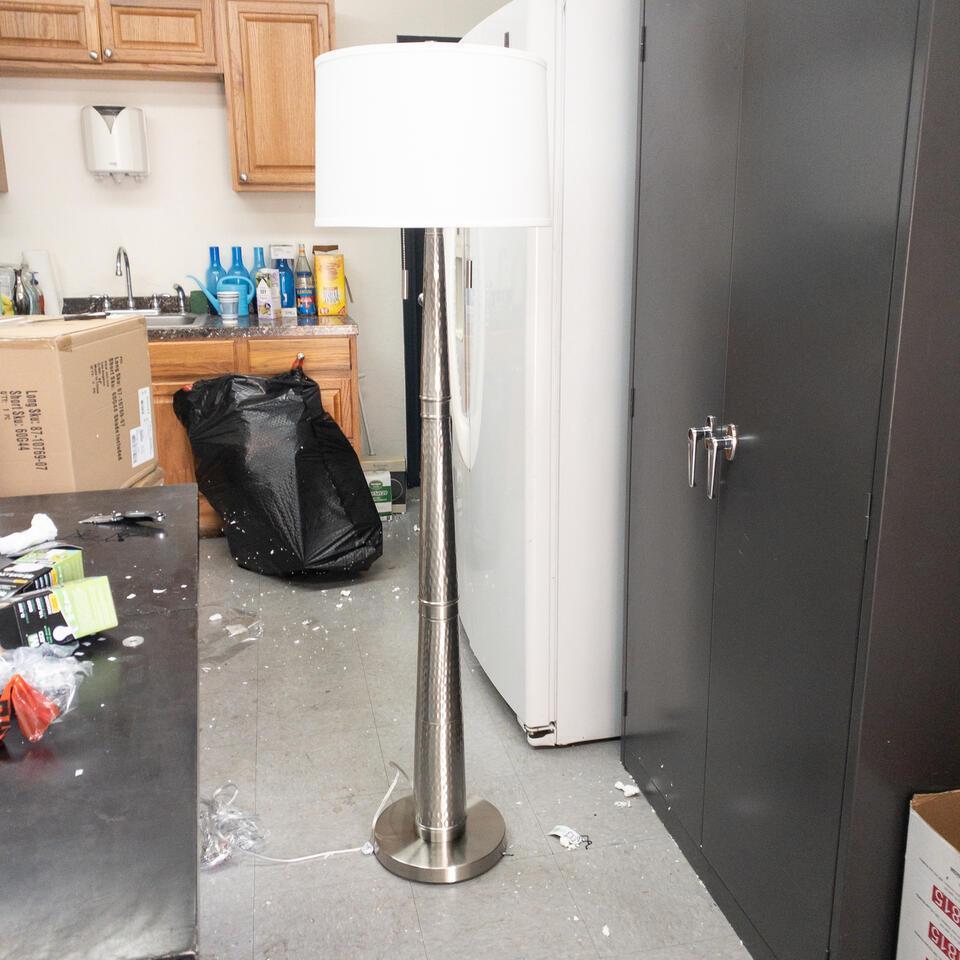 Silver Floor Lamp (1 of 2)