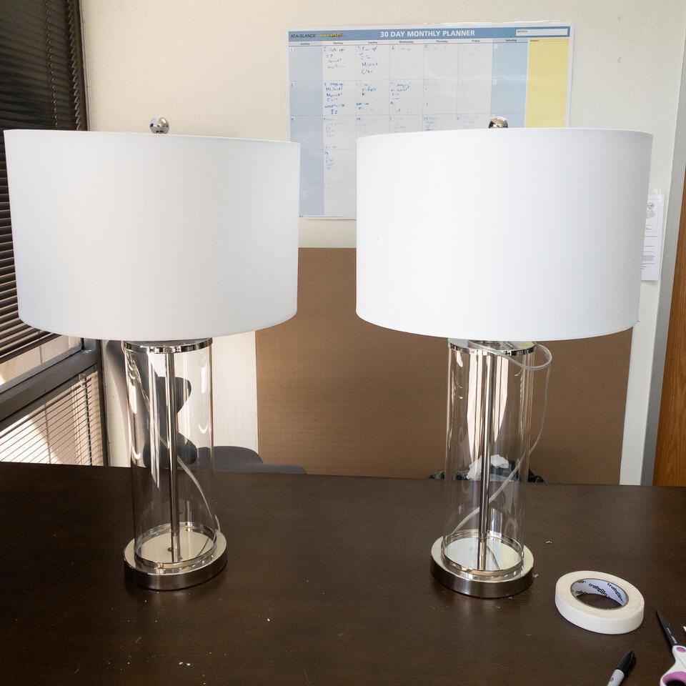 Pair Glass Table Lamps (1 of 1)
