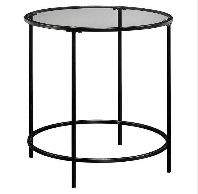 Pair Black Metal Side Tables. (1 of 4)
