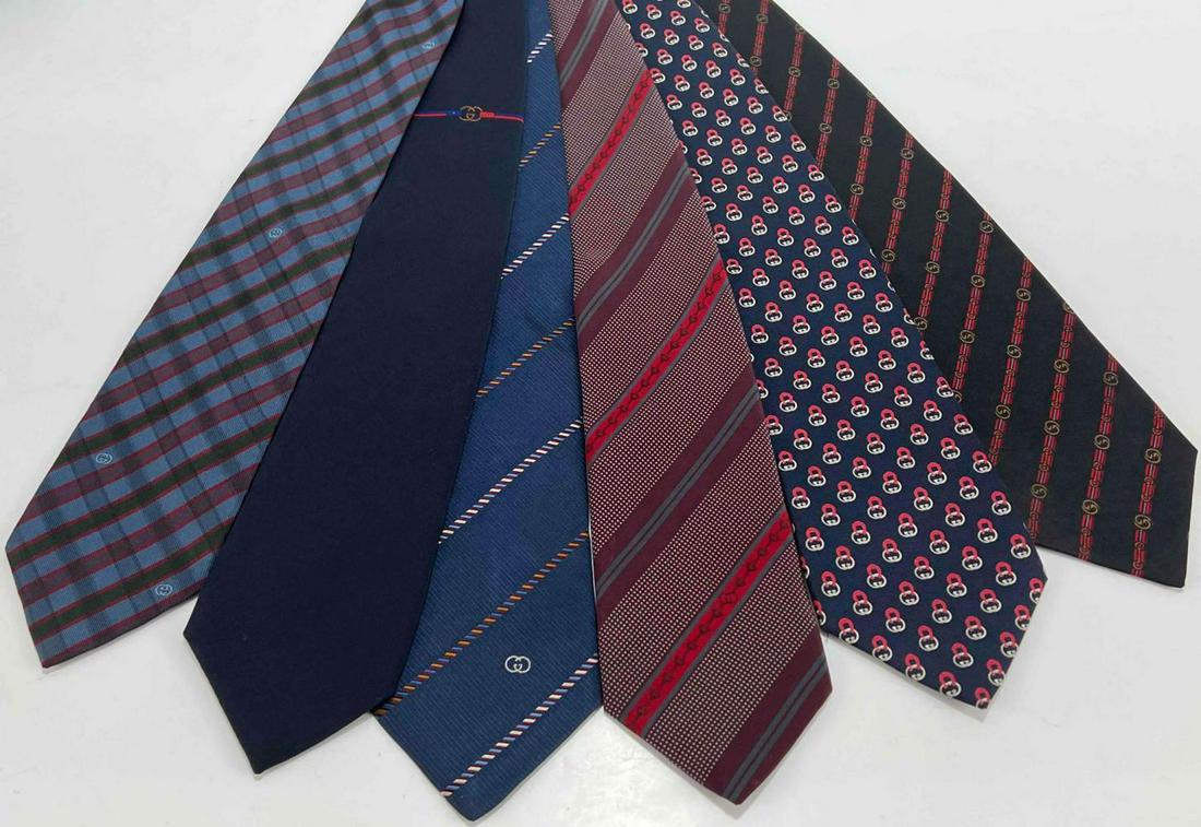 6 Vintage Gucci Silk Ties (1 of 13)