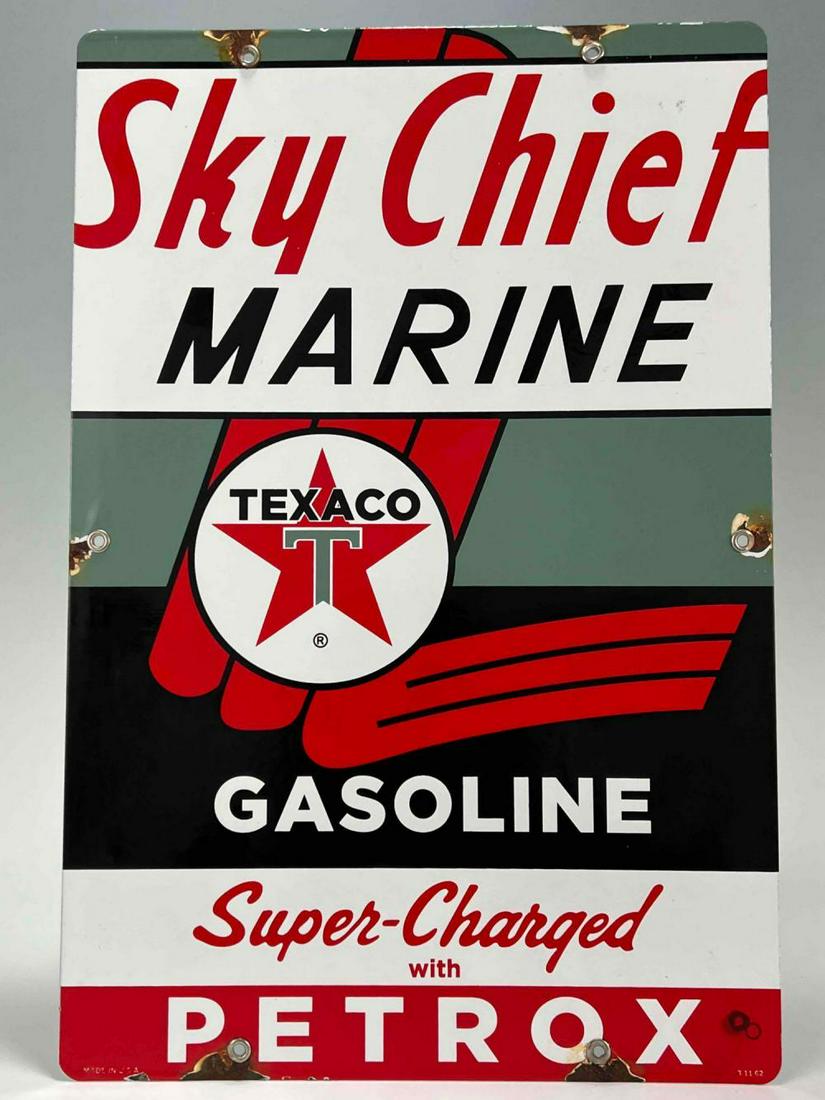 Texaco Sky Chief Marine Porcelain Gasoline Sign (1 of 20)