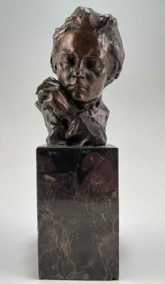After Pierre Felix Masseau, Beethoven Bronze Bust (1 of 10)